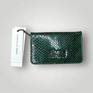 Aimee Kestenberg Green Snakeskin Wallet